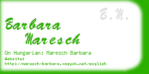 barbara maresch business card